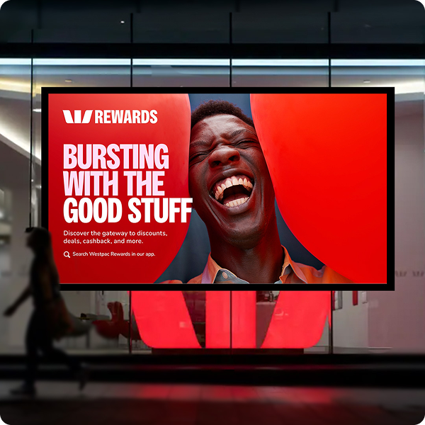Westpac Rewards 'Bursting with the good stuff' OOH